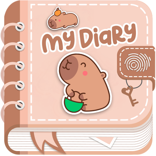 Diary with Fingerprint Lock icon