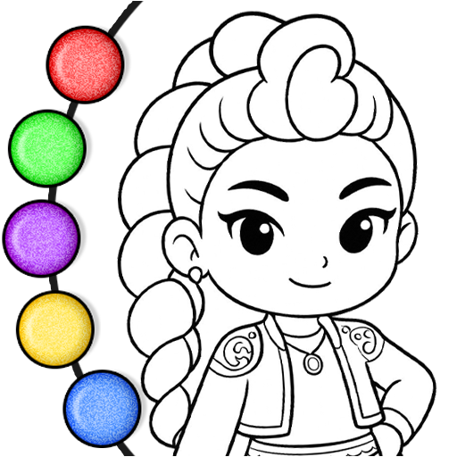 Princess Coloring Book Glitter icon