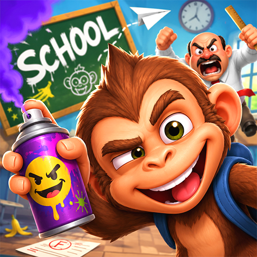 Monkey Student: School Prank icon