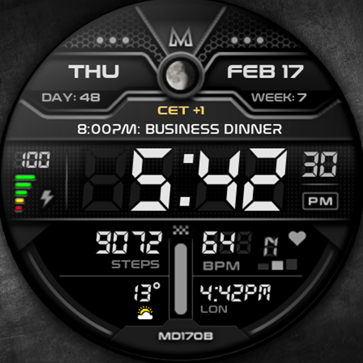 MD170B Digital watch face icon